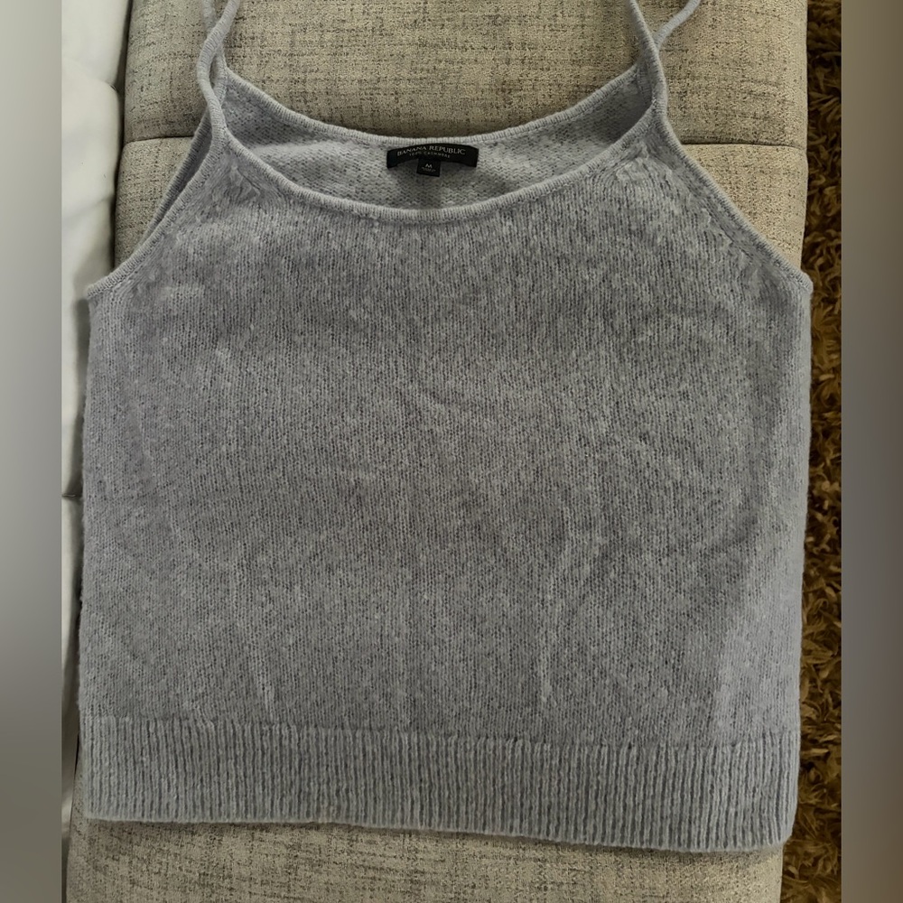100% cashmere light lavender tank